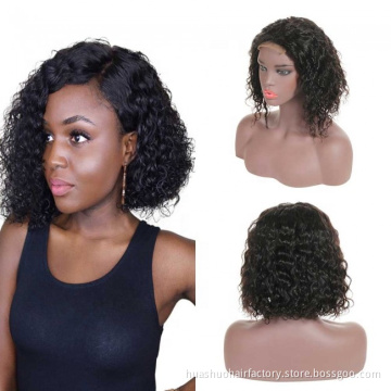 Buy Large Stock China Supplier Popular Cheap Brazilian Wig Lace Front BOB Curly Human Hair Wigs